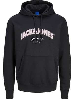 Jack & Jones Erkek Sweatshirt Siyah 12267584  Jorbronx Arch Bıg