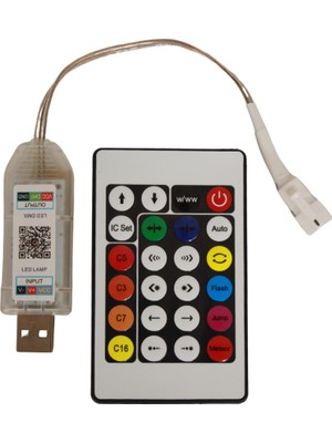 Hazar Led WS2812B USB Girişli Bluetooth Kontrollü Pixel LED Kontrol Devresi 5V