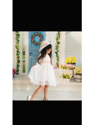 Esmaca Moda Kız Çocuk Elbise Beyaz