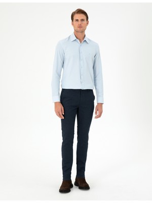 Pierre Cardin Erkek Lacivert Slim Fit Kanvas Pantolon 50299558-VR033