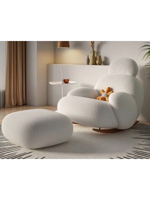 Luxe Home Luxehome Cozy Sallanır Berjer + Puf