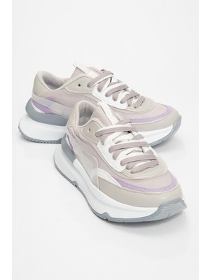 Ccway Bağcıklı Kadın Spor Ayakkabı GRİ