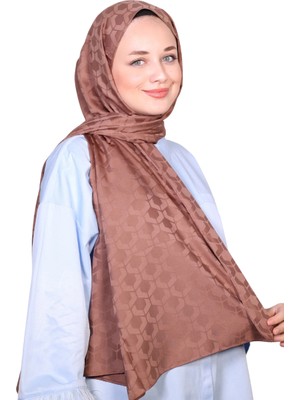 Jakarlı Dörtgen Taş Desenli Şal 1030