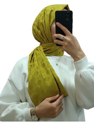 Jakarlı Dörtgen Taş Desenli Şal 1030