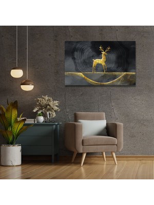 Arte Vista Golden Deer Kanvas Tablo