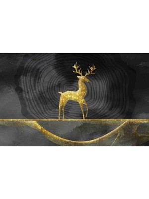 Arte Vista Golden Deer Kanvas Tablo