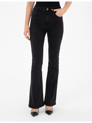 Pierre Cardin Kadın Siyah Skinny Flare Jean Pantolon 50294367-VR046