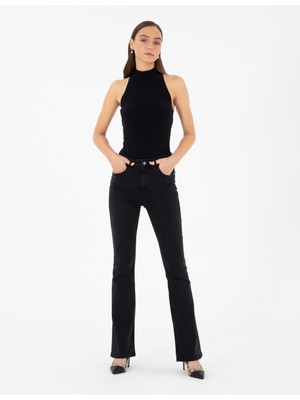 Pierre Cardin Kadın Siyah Skinny Flare Jean Pantolon 50294367-VR046