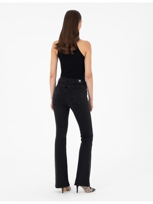 Pierre Cardin Kadın Siyah Skinny Flare Jean Pantolon 50294367-VR046