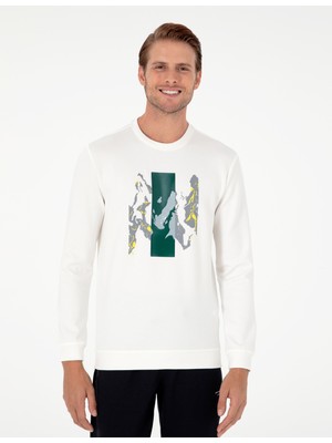 Pierre Cardin Erkek Ekru Regular Fit Sweatshirt 50290612-Vr019