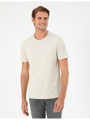 Pierre Cardin Erkek Taş Slim Fit Basic Tişört 50306359-Vr049