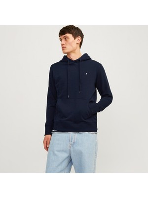 Jack&jones Hood Paulos Erkek Lacivert Kapşüşonlu Sweatshirt