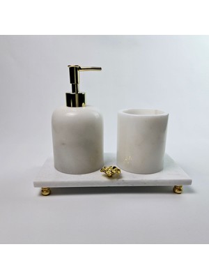 Tekno Trust Kar Tanesi 3'lü Mermer Banyo Seti Model 9302