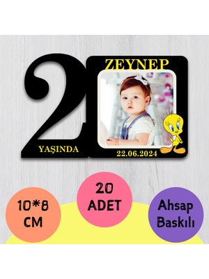 Fotoğraflı Doğum Günü Magneti 20 Adet