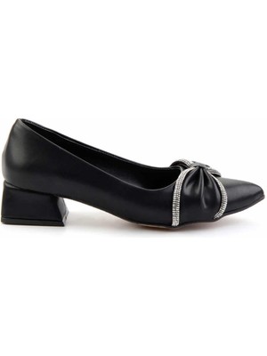 Bambi Siyah  Kadın Klasik Topuklu Ayakkabı K01039102109