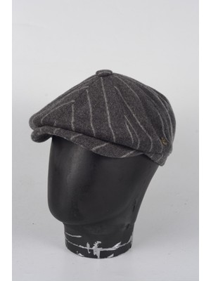 mercantoptan Kışlık 8 Parca Kaşmir Cizgili Model  Erkek Kasket Şapka