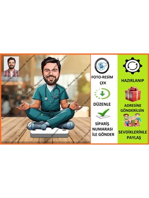 Bay Doktor Karikatür Biblo,sevgiliye Hediye,doğum Günü Hediyesi