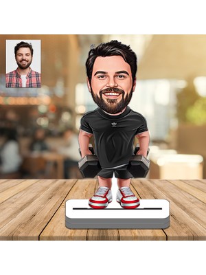 Halterci 3D Ahşap Biblo,sevgiliye Hediye,doğum Günü Hediyesi