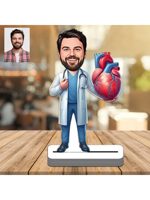 Kalp Cerrahı 3D Ahşap Biblo,sevgiliye Hediye,doğum Günü Hediyesi