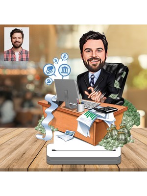 Müdür Patron Ceo 3D Ahşap Biblo,sevgiliye Hediye,doğum Günü Hediyesi