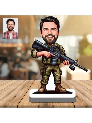 Asker 3D Ahşap Biblo,sevgiliye Hediye,doğum Günü Hediyesi