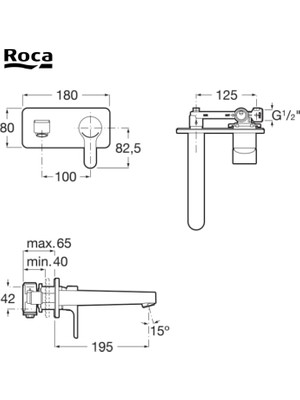 Roca L20 Ankastre Lavabo Bataryası Cold Start Parlak Krom Renk