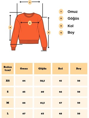 Kadın Turuncu Gümüş Cepli Polar Sweatshirt