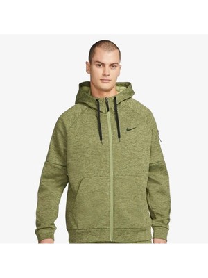 Nike DQ4830-326 Nike Therma Fit Erkek Yeşil Spor Sweatshirt