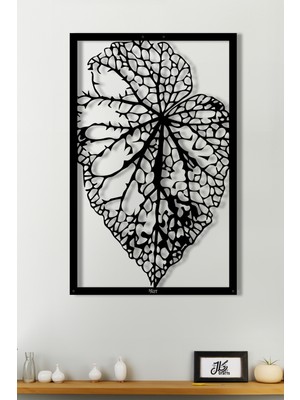 N'Art Leaf Design Duvar Dekorasyonu Metal Tablo