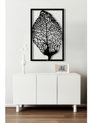 N'Art Leaf Design Duvar Dekorasyonu Metal Tablo