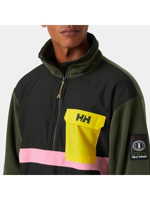 Helly Hansen Play 1/2 Zıp Polar HHA.54086 Unisex Yeşil - Pembe Polar (Baştan Geçme)