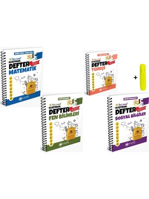 Çanta Yayınları (Sınıf: 5) Matematik Fen Türkçe Sosyal Okula Yardımcı Alıştıran Defter Seti