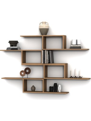 Rafkestir O x o  Duvar Raf Set Kafkas Meşe ( Mat )