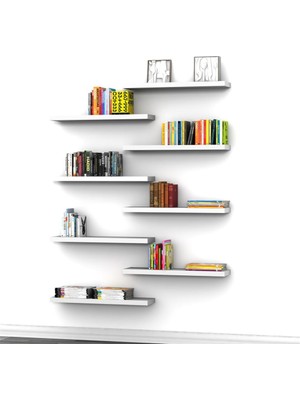 Rafkestir Large  Duvar Raf Set Beyaz ( Mat )