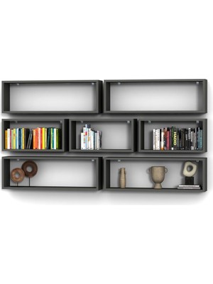 Rafkestir Eagle Duvar  Raf Seti Antrasit ( Mat )