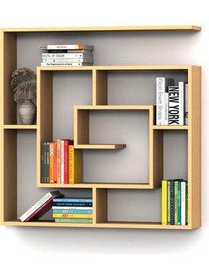 Rafkestir Alin  Duvar Raf Set Akçaağaç ( Mat )