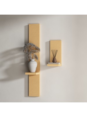 Rafkestir Lime Duvar Raf Seti Bambu ( Mat )