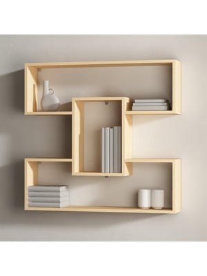 Rafkestir Aline Duvar Raf Seti Akçaağaç ( Mat )