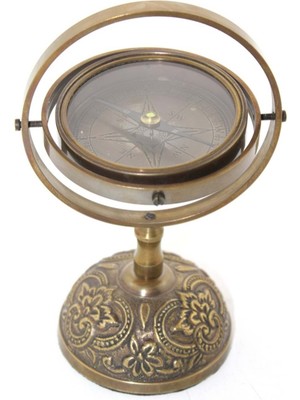 Hediyesahibi Dekoratif Pirinç Pusula KSK2082