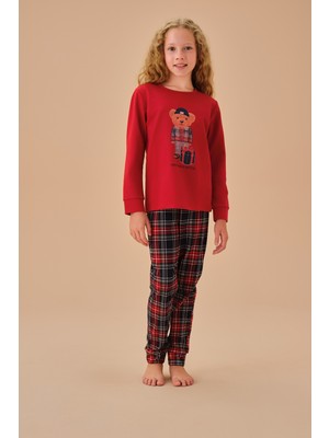 Suwen Teddy Bear Çocuk Pijama Takımı