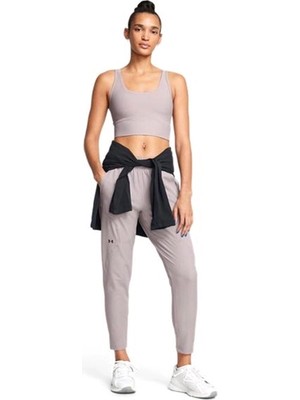 Under Armour Meridian Rib Crop Kadın Gri Antrenman Atlet 1386613-015