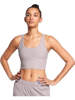 Under Armour Meridian Rib Crop Kadın Gri Antrenman Atlet 1386613-015