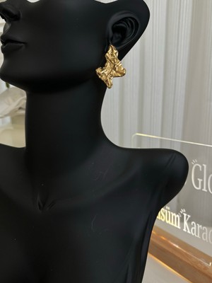 Goddess Glow Gold Çelik Altın Kaplama Pinterest Küpe