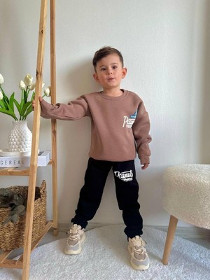 Jolly Kids Erkek Çocuk Baskılı Sweatshirt Takım