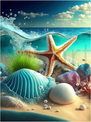 Pix Art Sanat Denizyıldızı 30 x 40 cm Elmas Mozaik Tablo