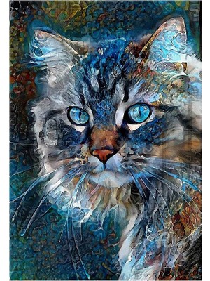 Pix Art Sanat Kedi 30 x 40 cm Elmas Mozaik Tablo
