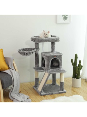 Songmics Feandrea Kedi Ağacı Kedi Kulesi Açık Gri