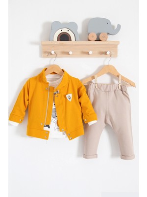 Beruflic We Are Ceketli 3'lü % 100 Pamuk Erkek Bebek Takımı