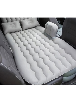 Mediterian Gri Araç İçi Şişme Yatak ve Pompa Seti, Elektrikli Çakmaklık Uyumlu, Kolay Kullanım