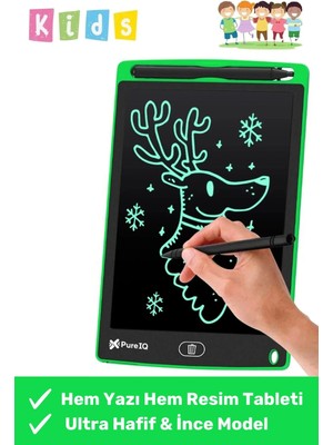 Premium LCD Ekranlı Kalemli Dijital Çizim Tableti Yazı Tahtası Boyama Resim Akıllı Tablet 8,5 Inç